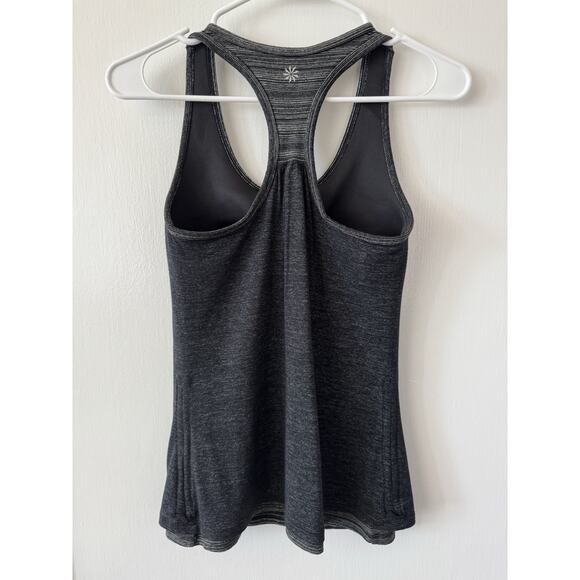 Athleta Women’s Sleeveless Layered Racerback Workout Tank Black Gray Size Small - Picture 4 of 9